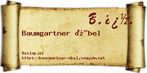 Baumgartner Ábel névjegykártya