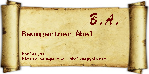 Baumgartner Ábel névjegykártya