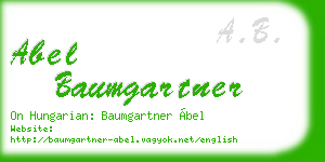abel baumgartner business card